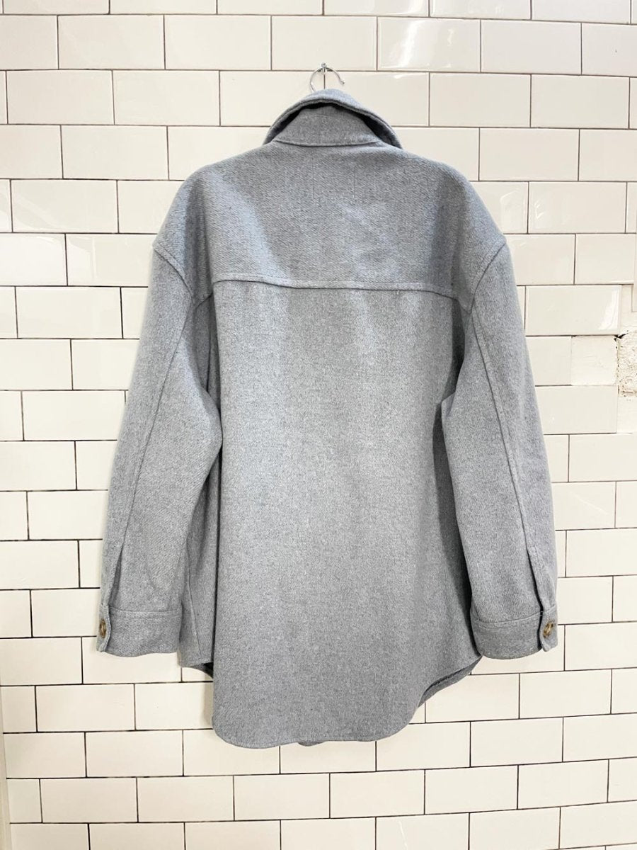 bluenotes fuzzy shirt jacket - good market thrift store