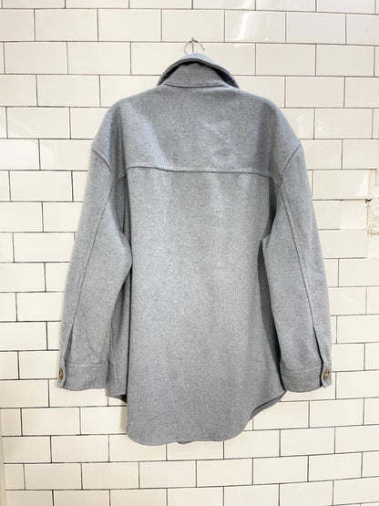 bluenotes fuzzy shirt jacket - good market thrift store