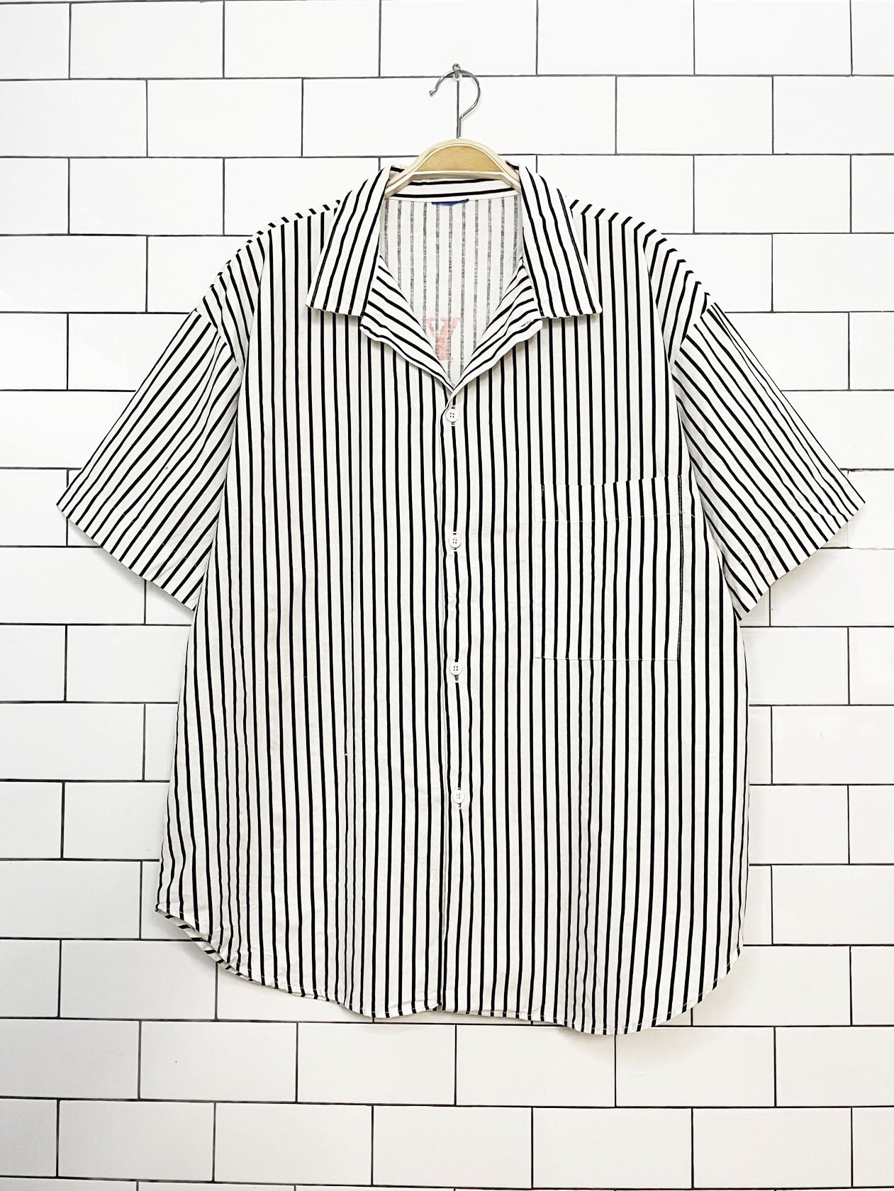 vintage 80s ocean pacific yanks old blue label SOS nautical stripe surf full button shirt
