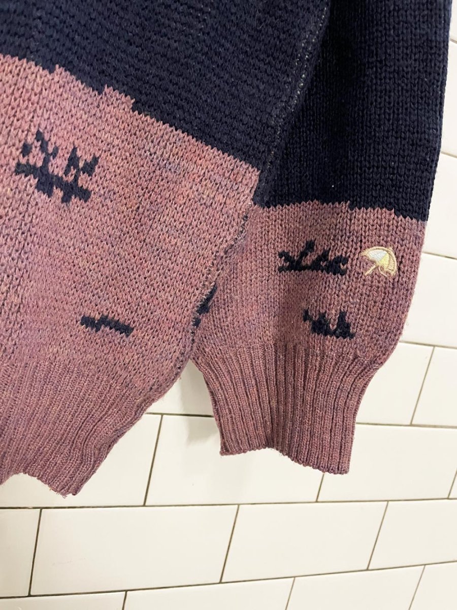 vintage arnold palmer wool - blend golfer knit dad sweater - good market thrift store