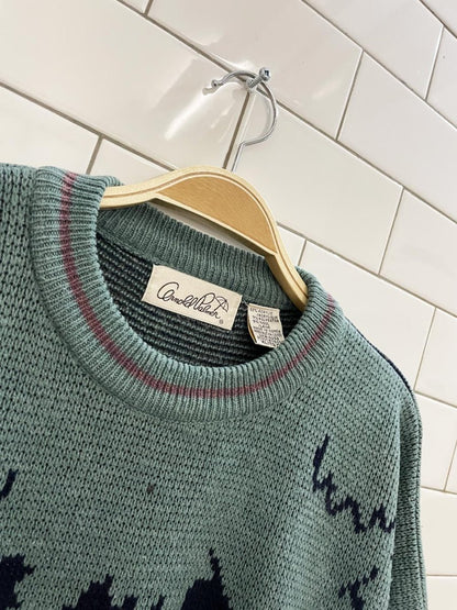 vintage arnold palmer wool - blend golfer knit dad sweater - good market thrift store
