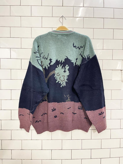 vintage arnold palmer wool - blend golfer knit dad sweater - good market thrift store