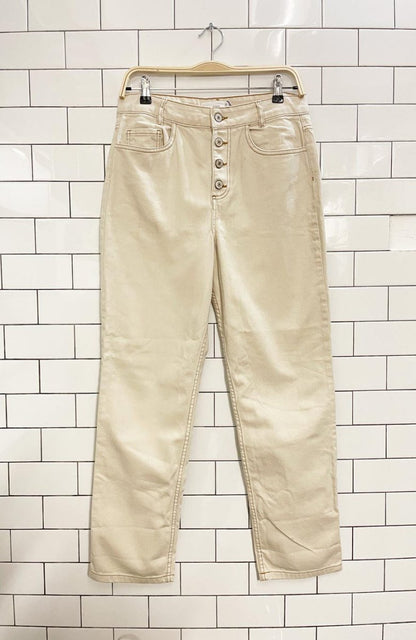 nwt mango high rise button fly mom jeans - good market thrift store