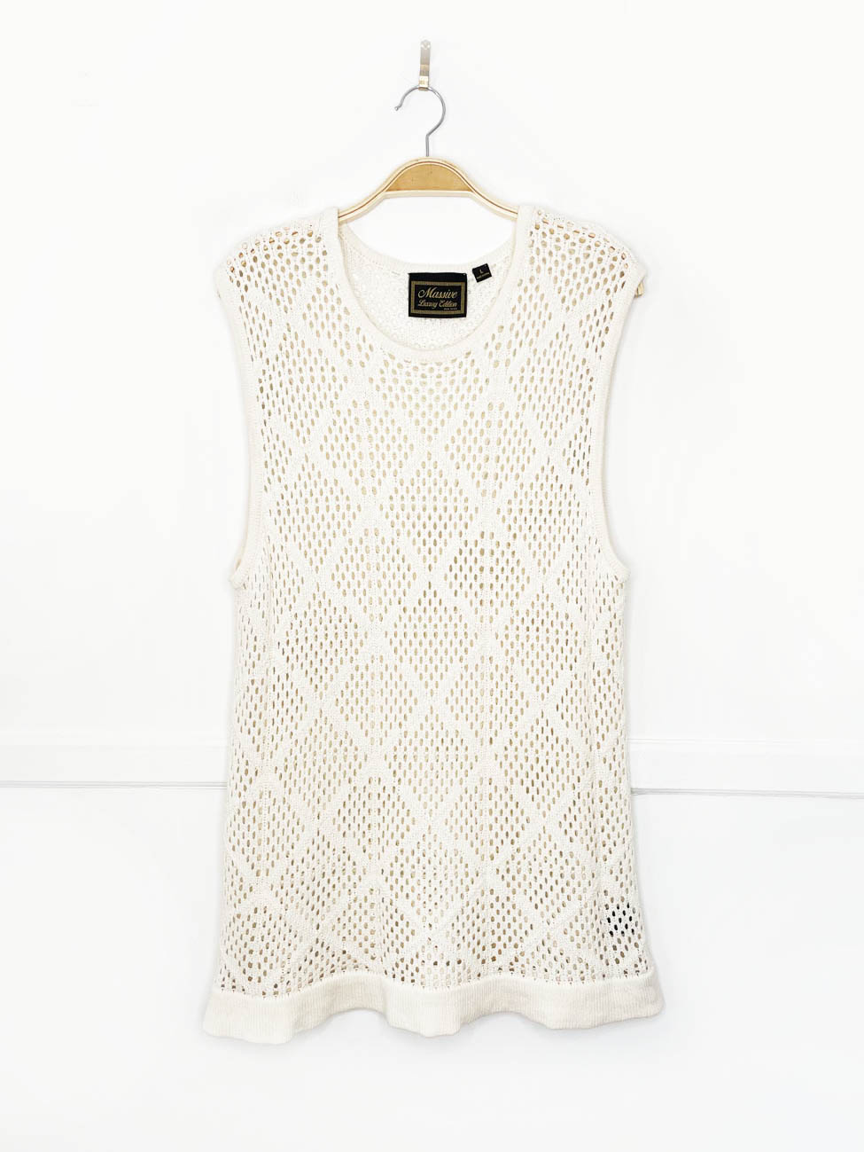 massive luxury edition crochet knit sleeveless top