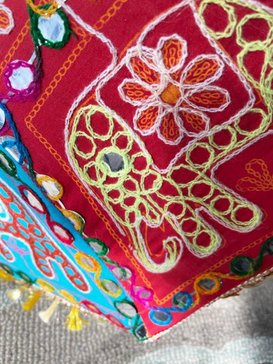 handmade indian embroidered elephant sunbrella - good market thrift store