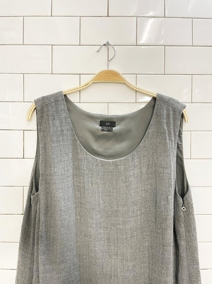 crea concept wool - blend balloon hem dress - good market thrift store