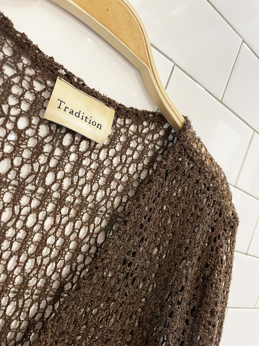 vintage 00s tradition crochet knit top - good market thrift store