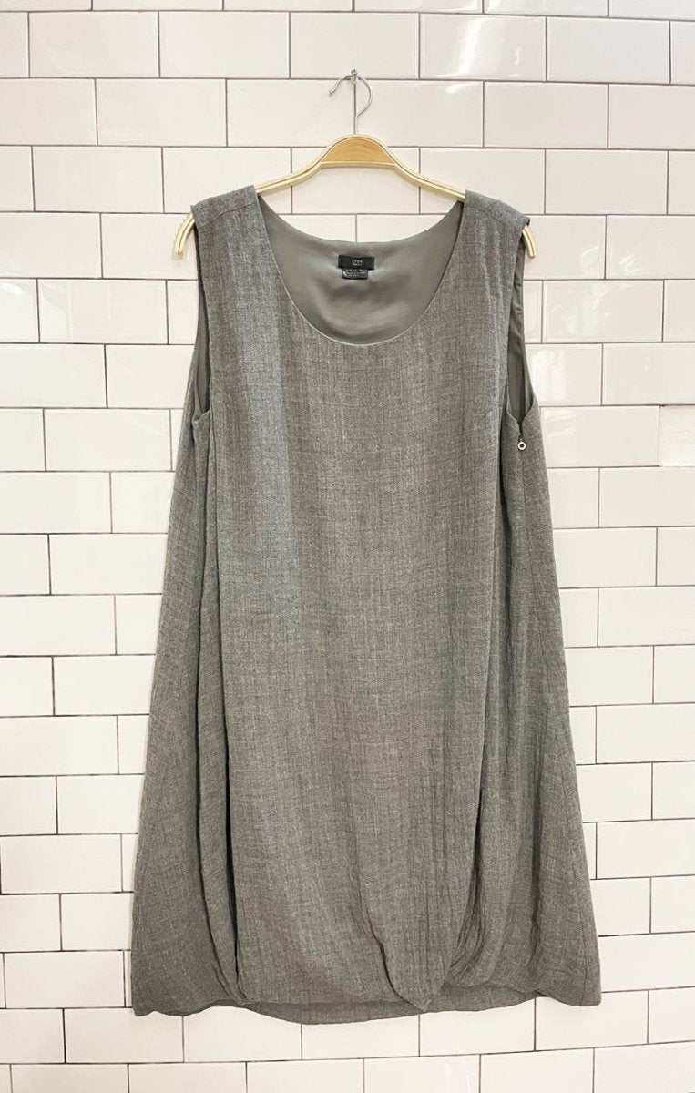crea concept wool - blend balloon hem dress - good market thrift store