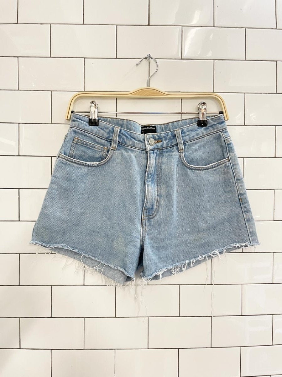 frank and oak cut off denim shorts - good market thrift store