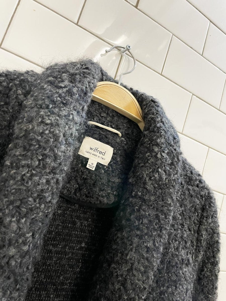 wilfred wool - mohair - alpaca open cardigan jacket - good market thrift store