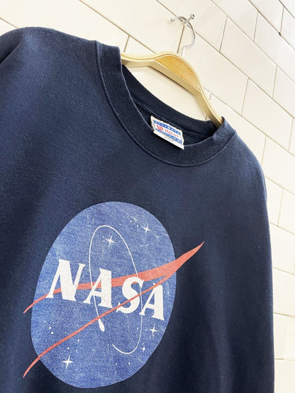 vintage 00s nasa crewneck sweatshirt | hanes ultimate cotton - good market thrift store