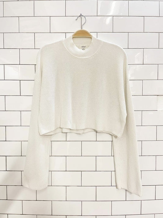 wilfred bell sleeve boxy crop knit sweater | artizia - good market thrift store