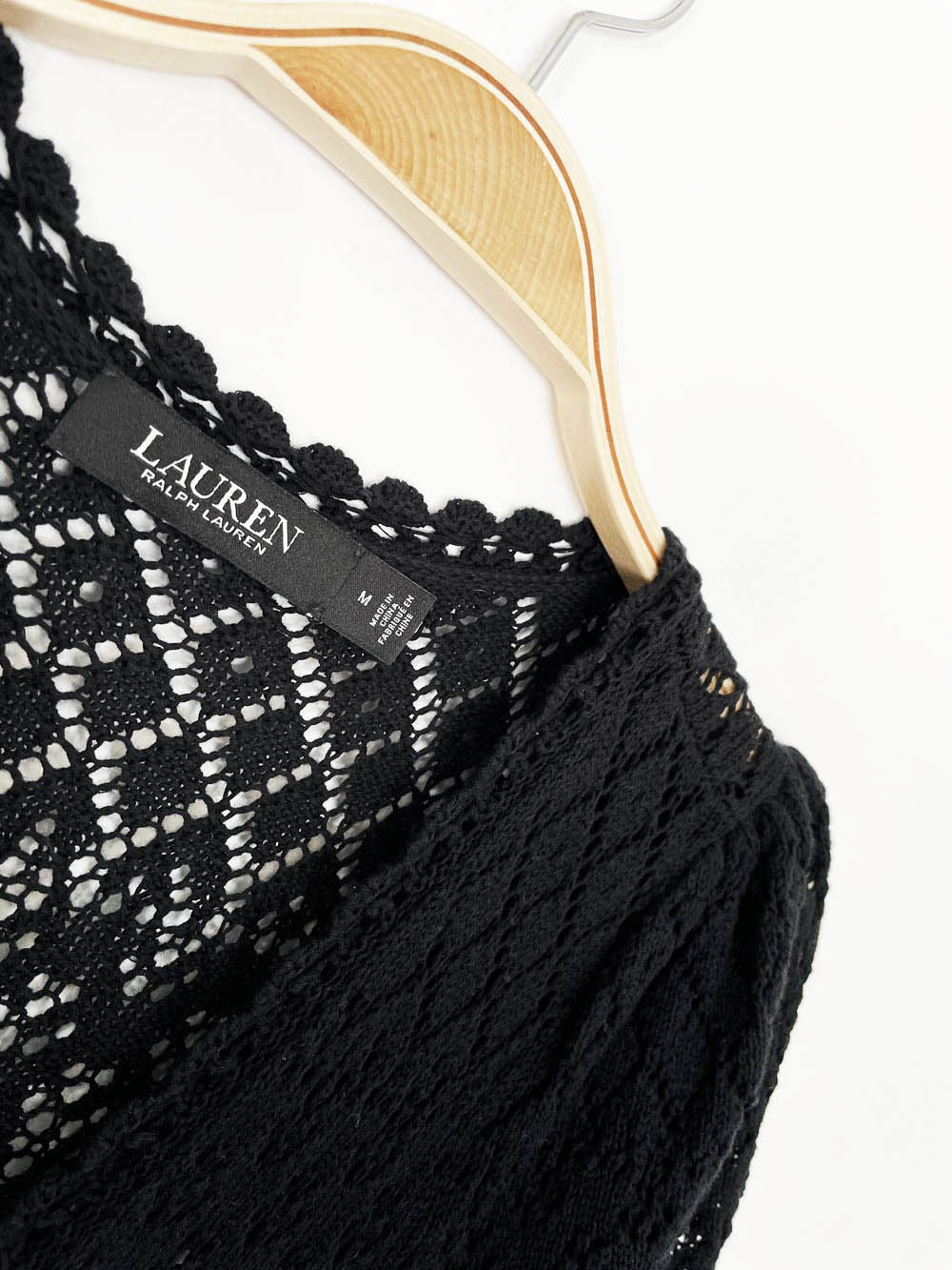 lauren ralph lauren crochet pointelle knit maxi dress | duster cardigan