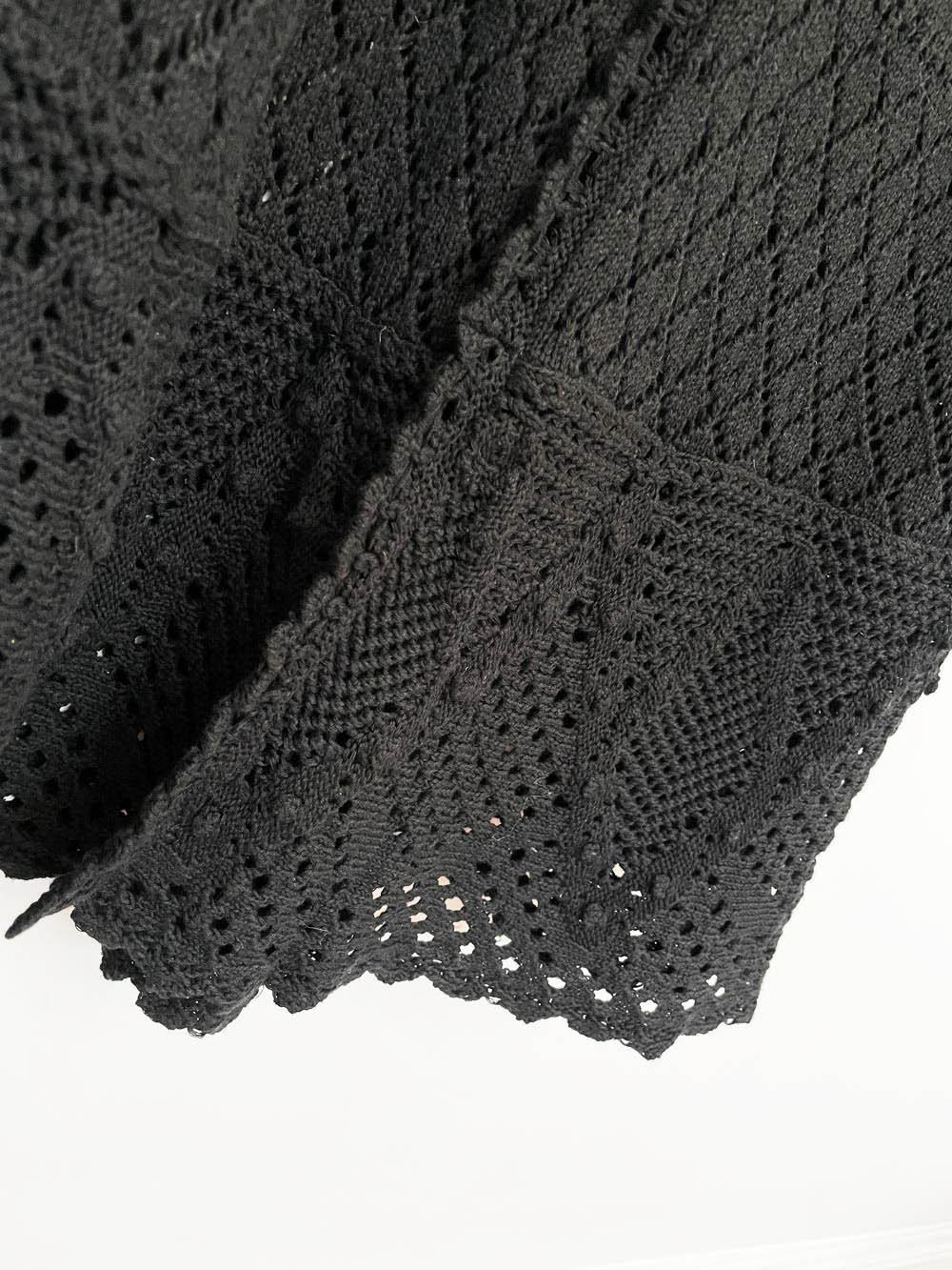lauren ralph lauren crochet pointelle knit maxi dress | duster cardigan