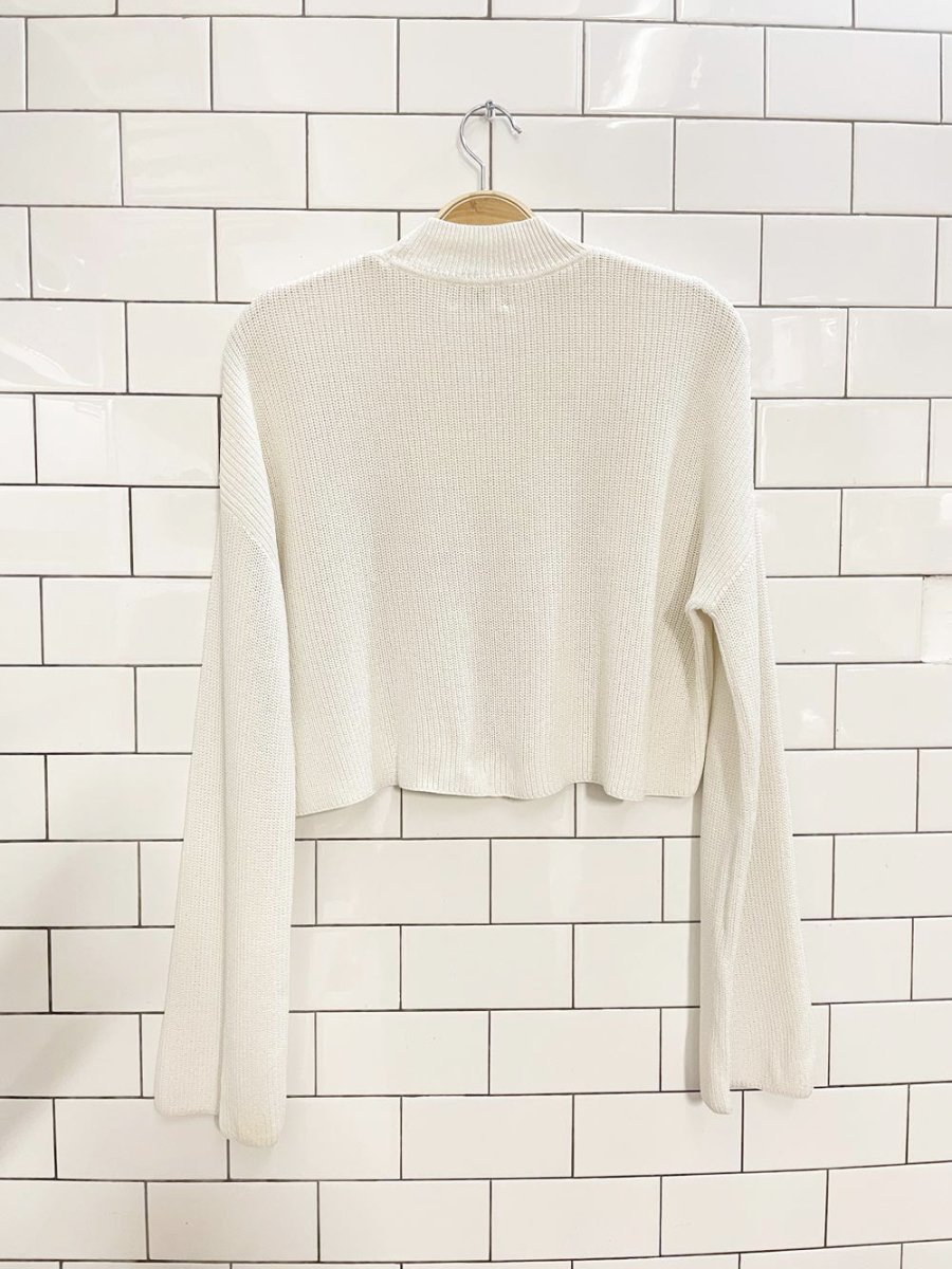 wilfred bell sleeve boxy crop knit sweater | artizia - good market thrift store