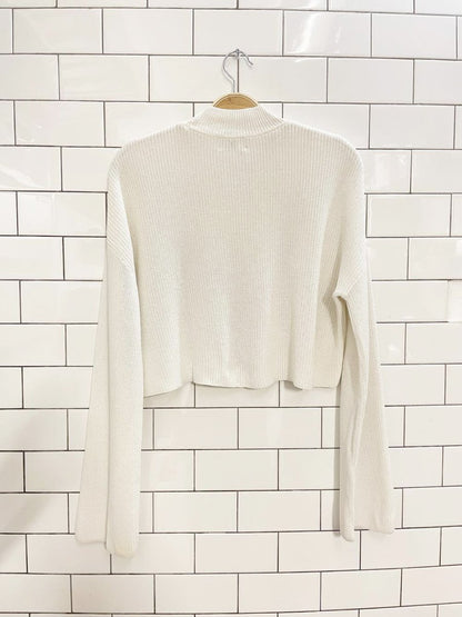 wilfred bell sleeve boxy crop knit sweater | artizia - good market thrift store