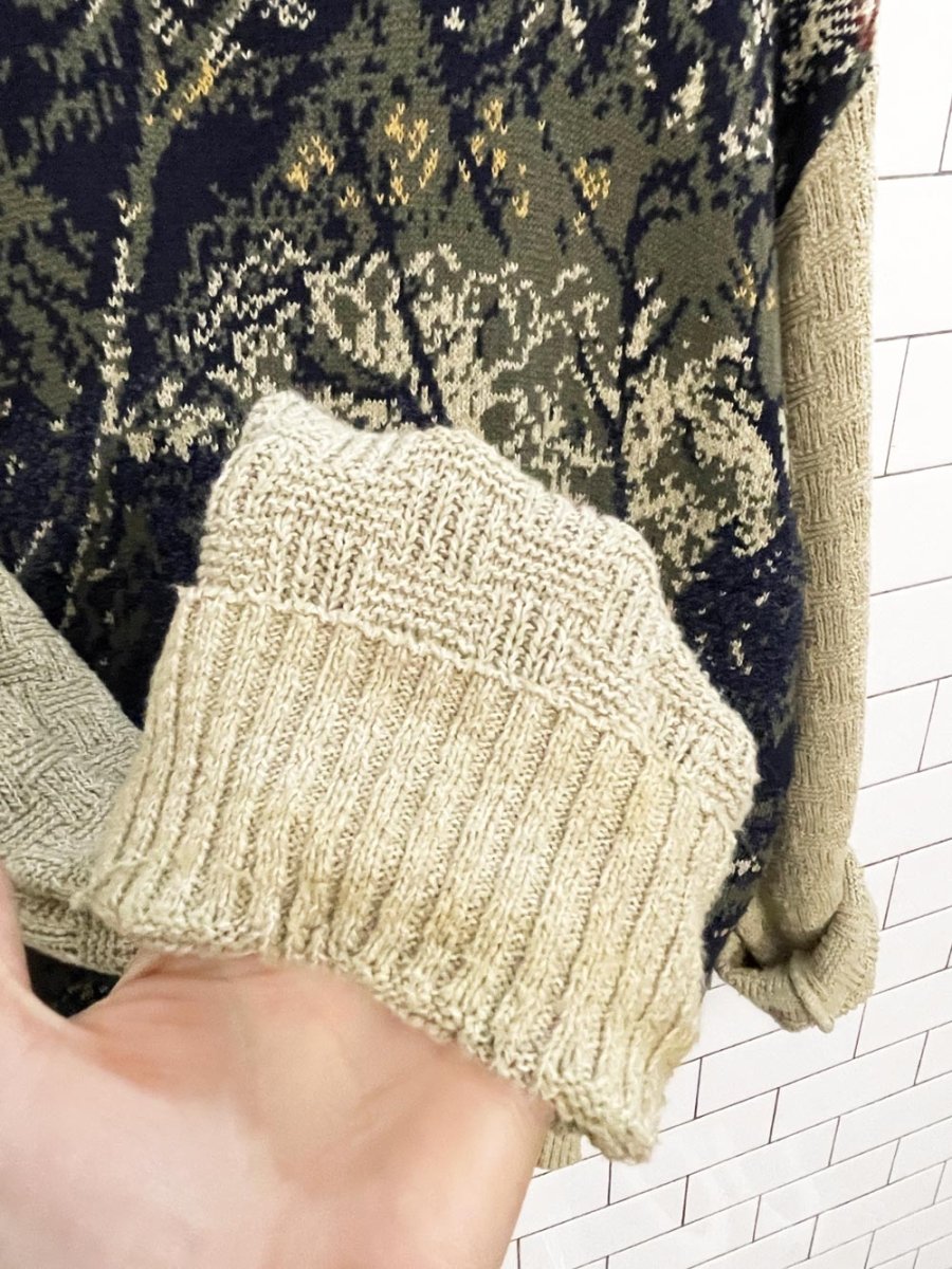 vintage parkhurst NE labrador in the woods knit dad sweater - good market thrift store