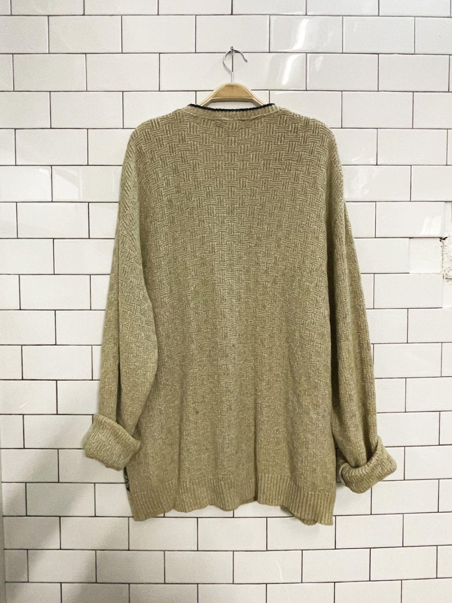 vintage parkhurst NE labrador in the woods knit dad sweater - good market thrift store