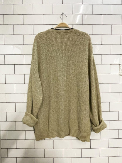 vintage parkhurst NE labrador in the woods knit dad sweater - good market thrift store