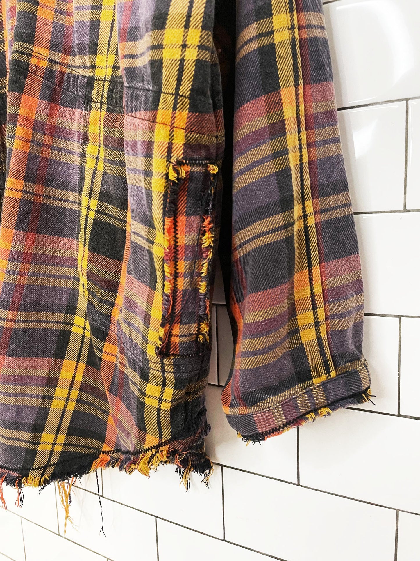 we the free summer daydream oversized plaid raw edge full button shirt | free people