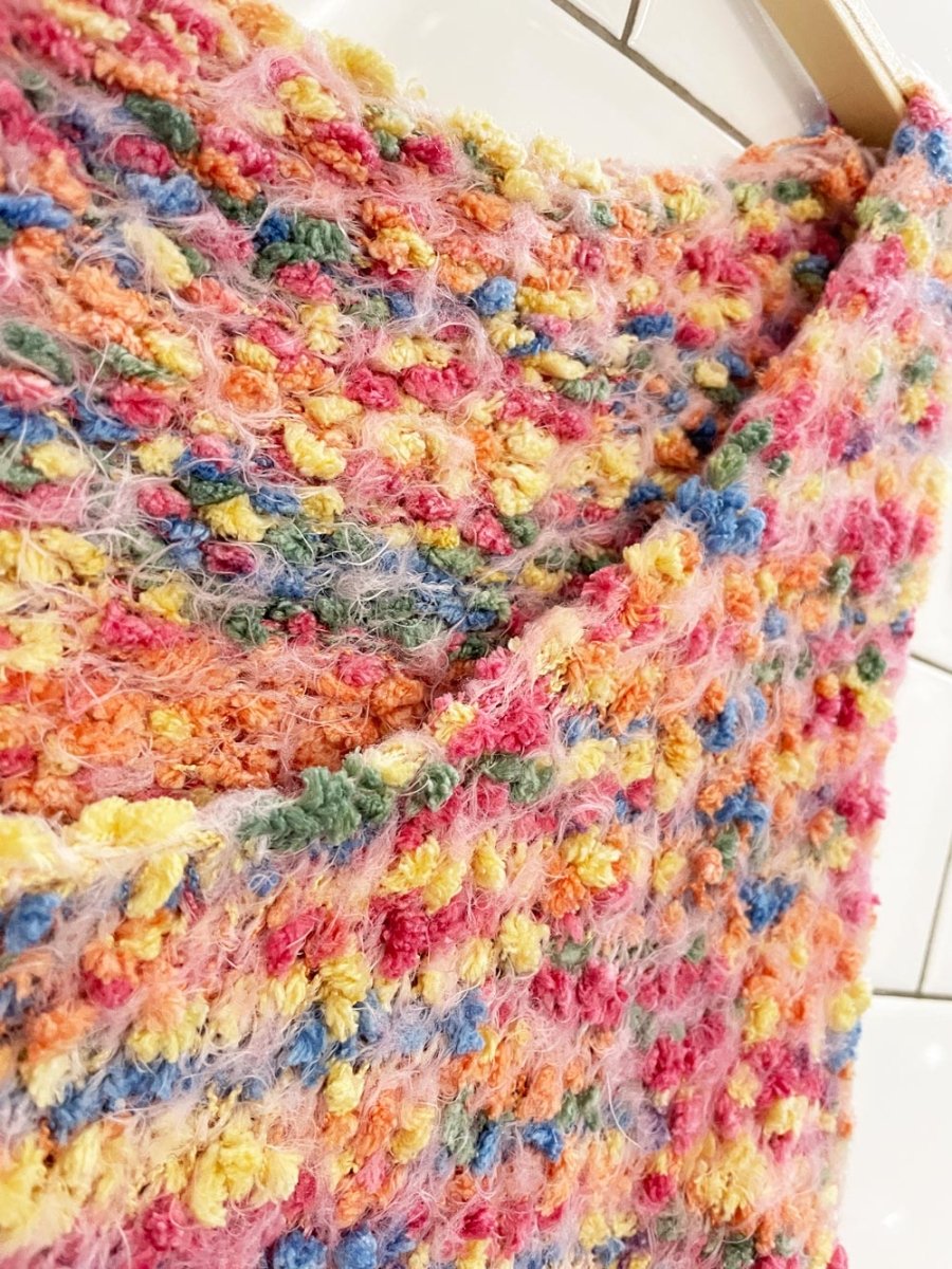 rainbow popcorn knit tank - good market thrift store