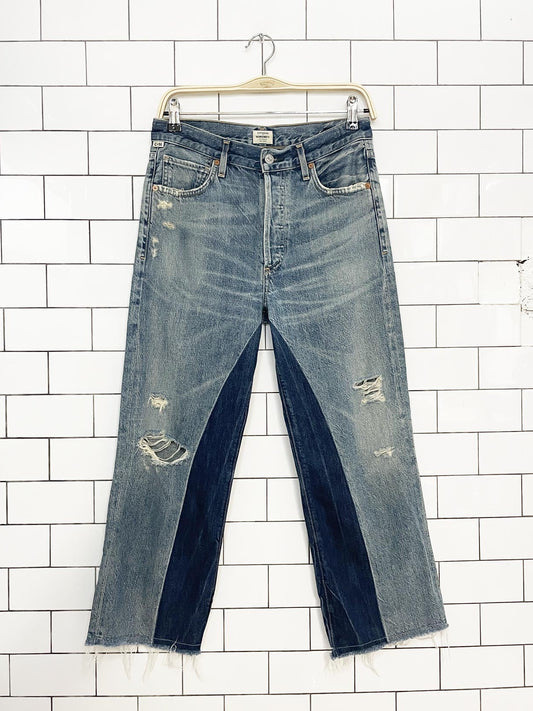 citizens of humanity cora crop relaxed shadow jeans | made in usa