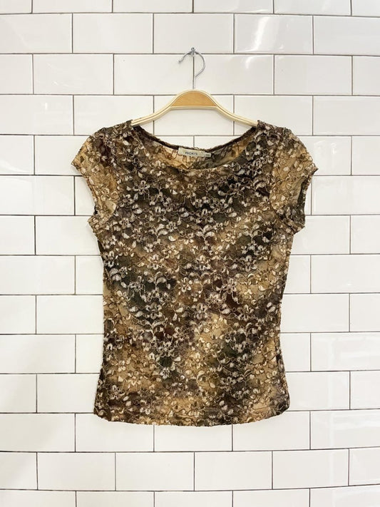 y2k rickis floral lace shirt - good market thrift store