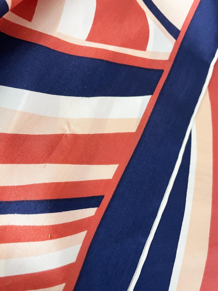 vintage 60s mod swirl silk square hair neck scarf | hand - rolled edge - good market thrift store