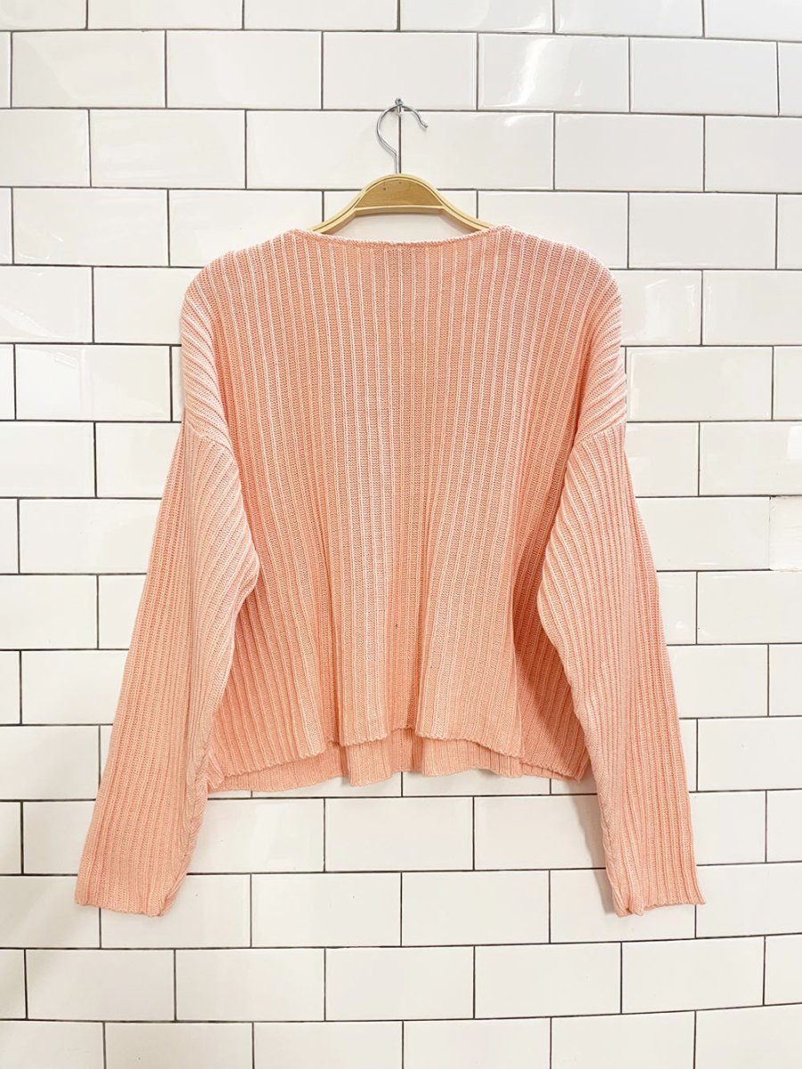 vintage 90s stefano chunky rib boxy knit sweater - good market thrift store