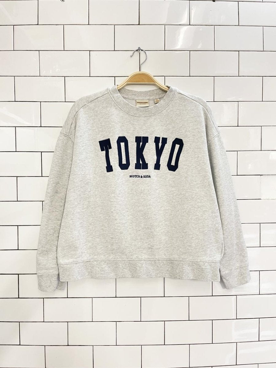 scotch & soda embroidered tokyo sweatshirt - good market thrift store