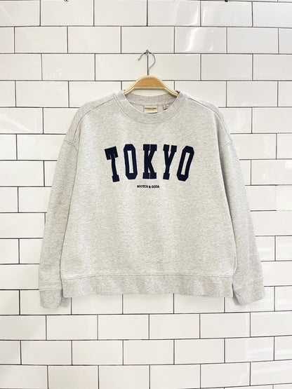 scotch & soda embroidered tokyo sweatshirt - good market thrift store