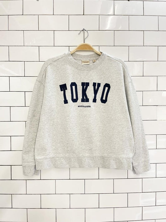 scotch & soda embroidered tokyo sweatshirt - good market thrift store