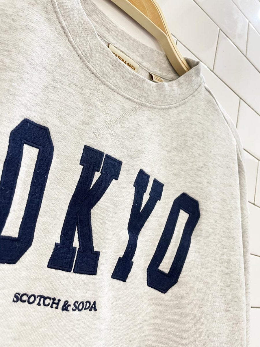 scotch & soda embroidered tokyo sweatshirt - good market thrift store