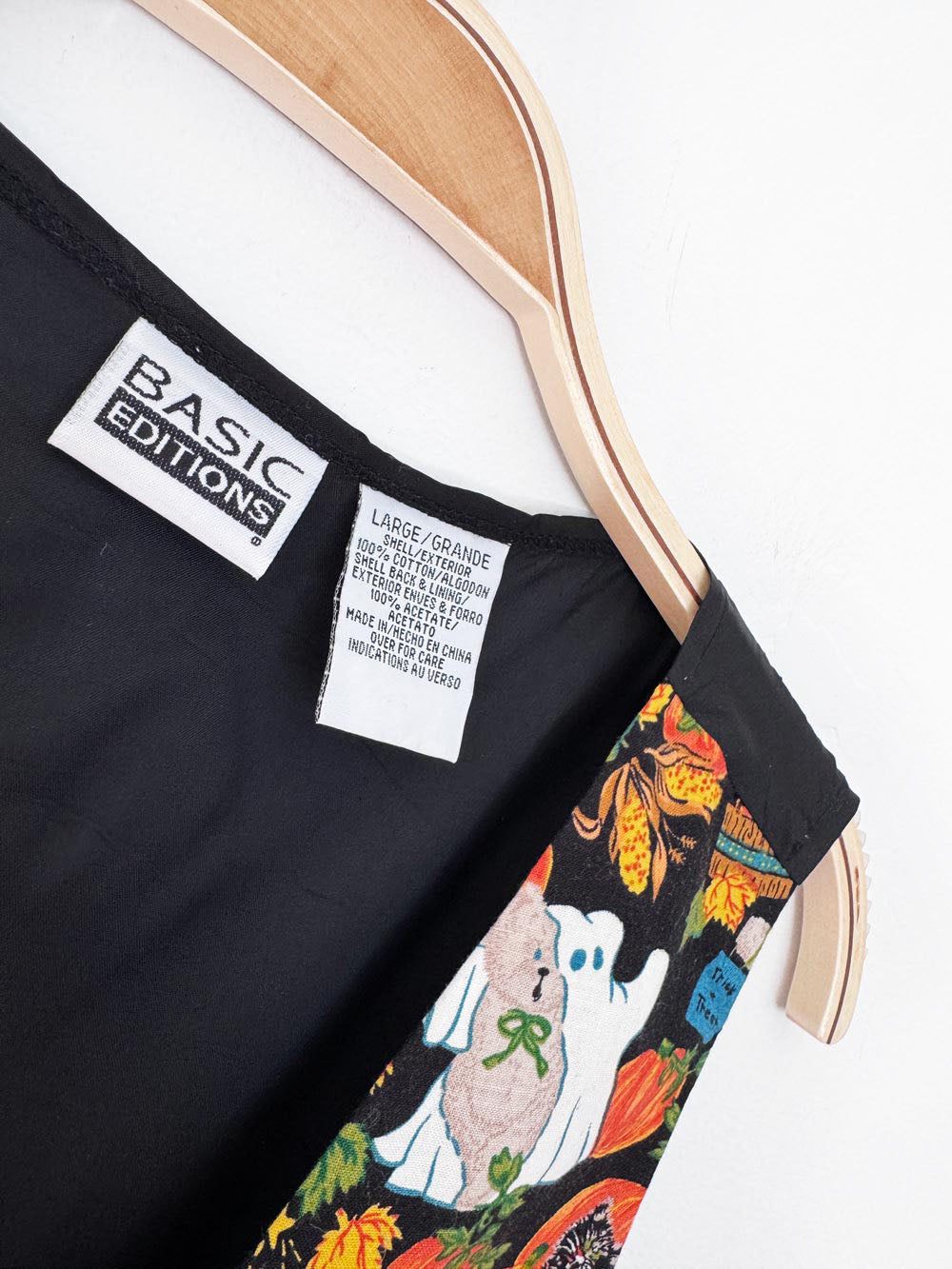 vintage 00s basic editions halloween print vest