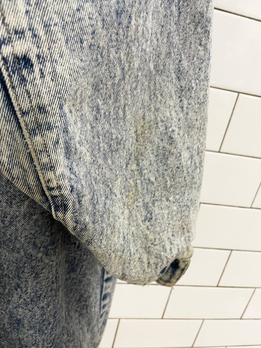 vintage 80s be in the seen acid wash flannel lined denim parka - good market thrift store