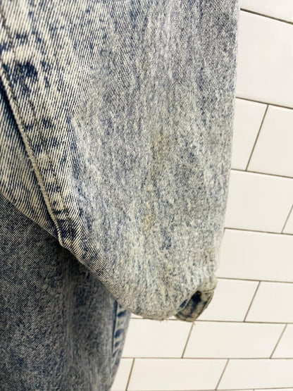 vintage 80s be in the seen acid wash flannel lined denim parka - good market thrift store