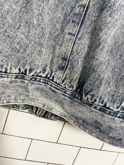 vintage 80s be in the seen acid wash flannel lined denim parka - good market thrift store