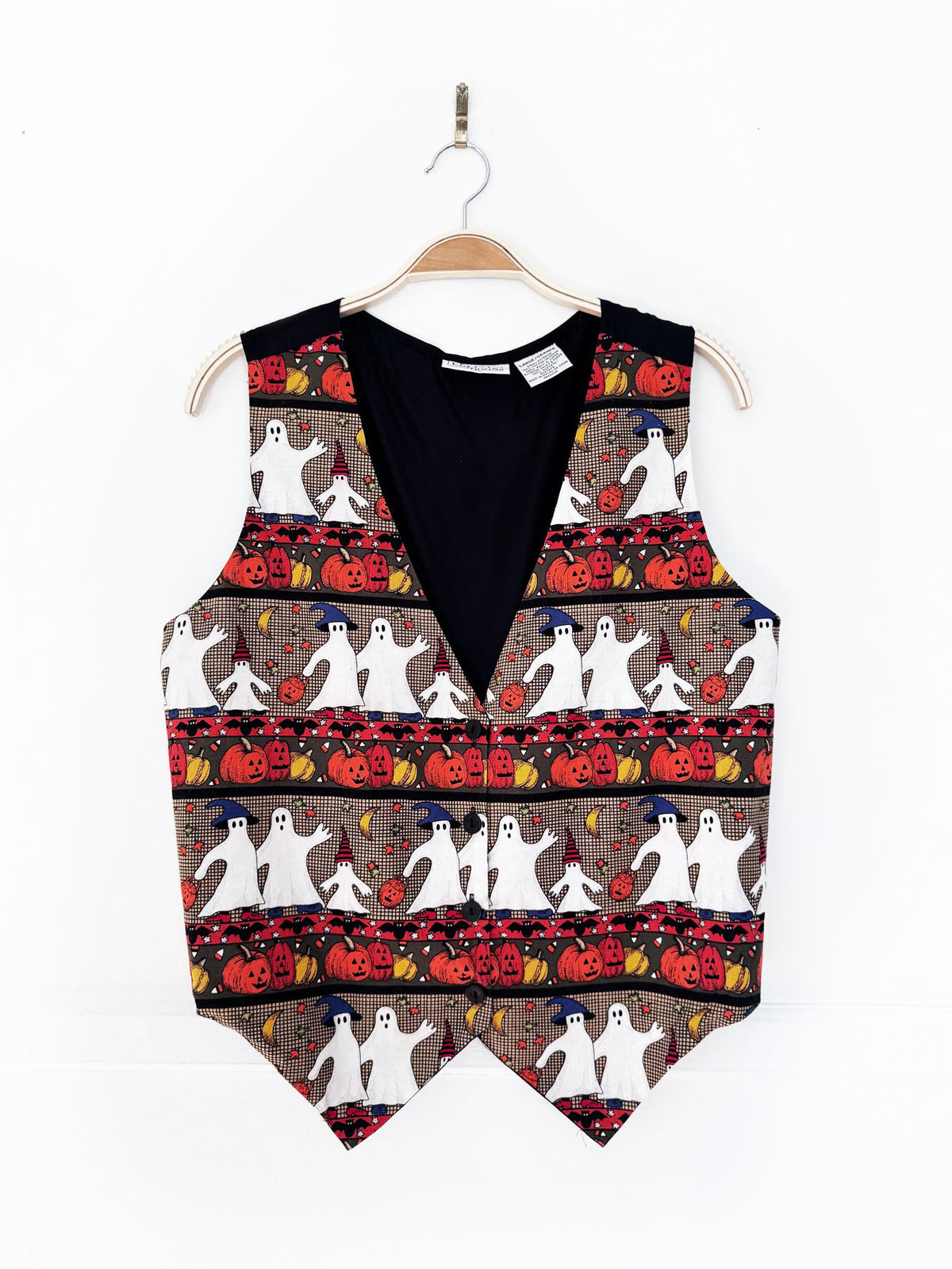 vintage 00s basic editions halloween print vest