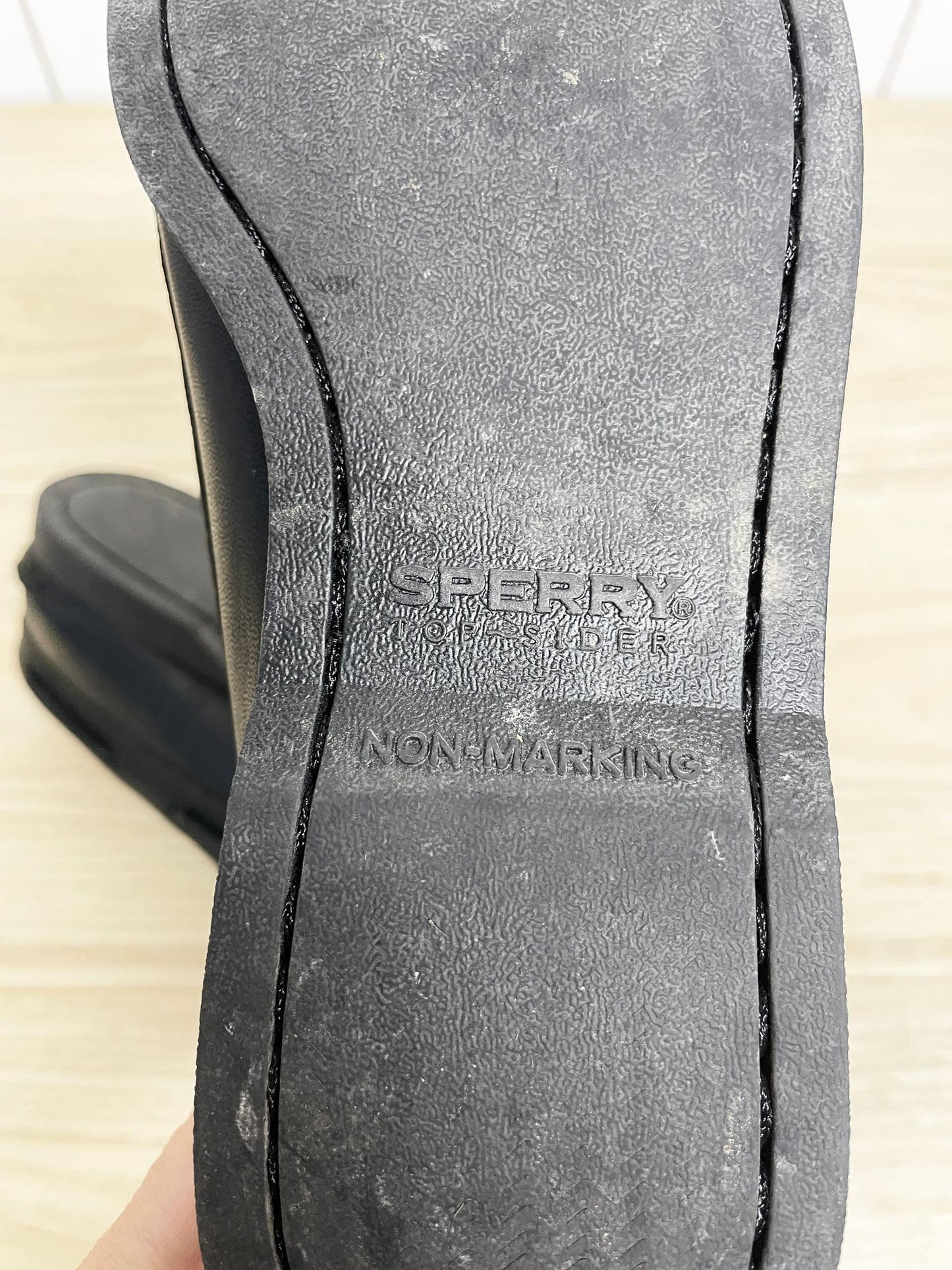 sperry leather top sider 2-eye boat shoe | all-black