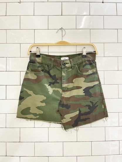 tna testani camo mini skirt - good market thrift store