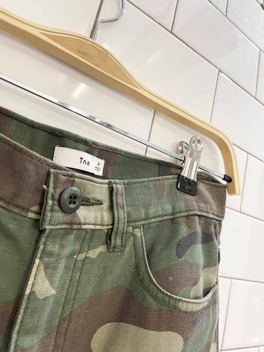 tna testani camo mini skirt - good market thrift store