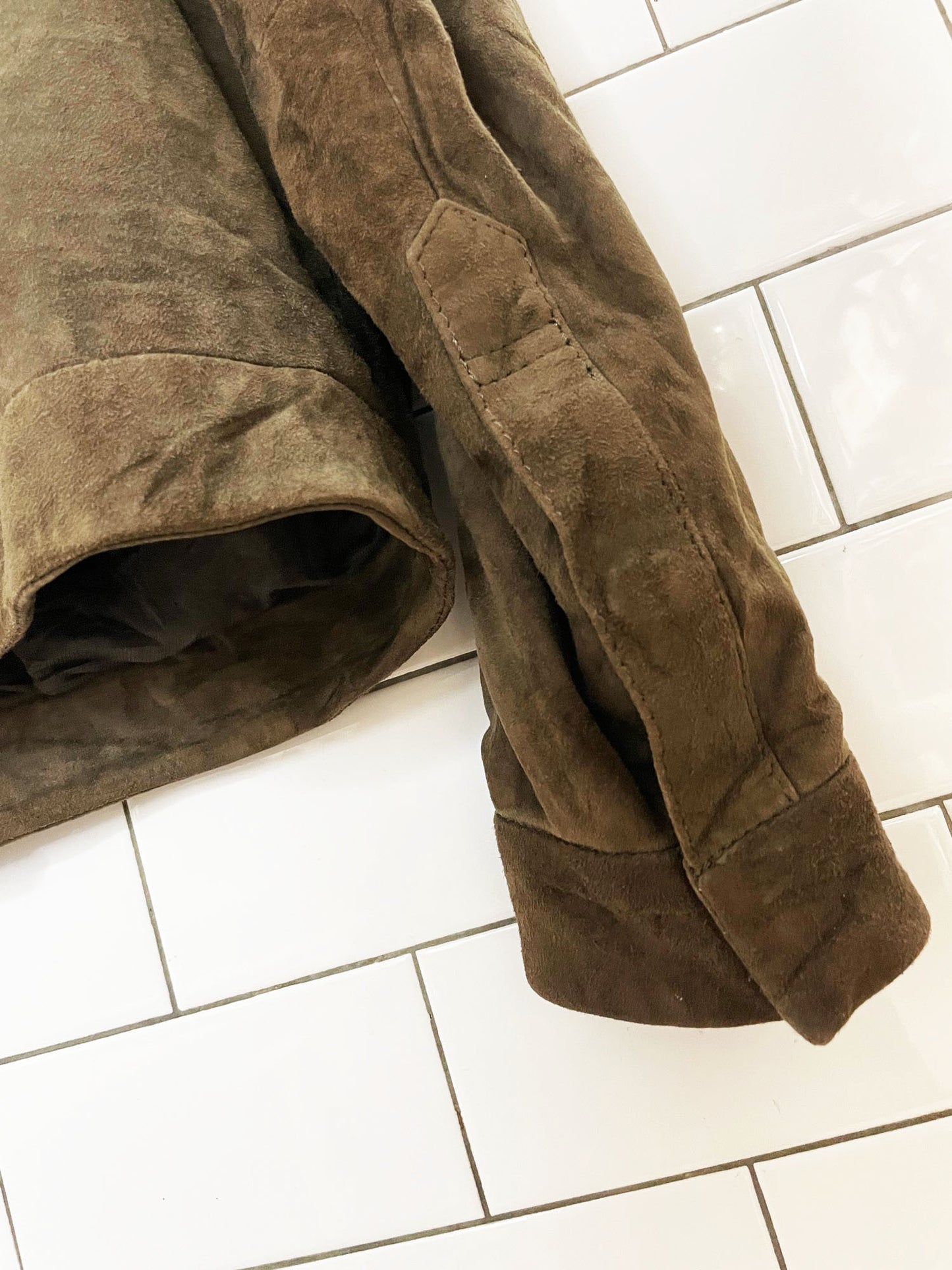 abercrombie & fitch lamb suede full button jacket | made in India