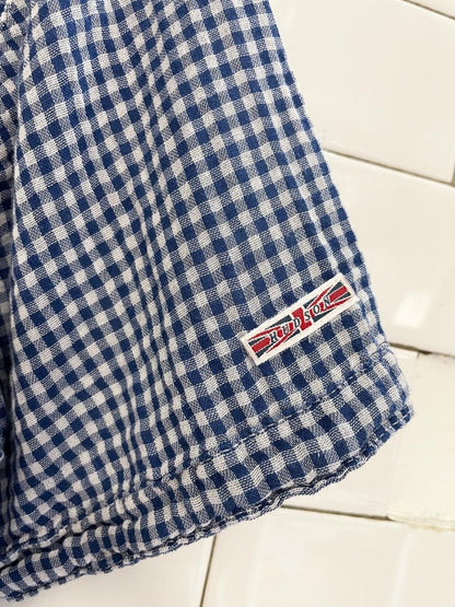 hudson gauze cotton gingham plaid shirt - good market thrift store