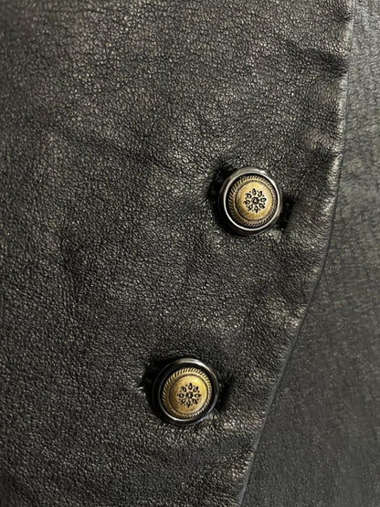 vintage black leather vest - good market thrift store