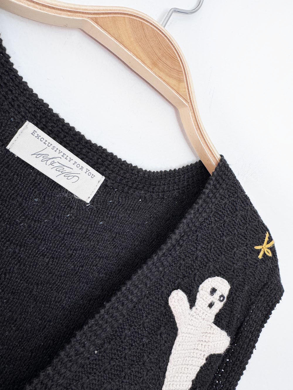 vintage lord & taylor crochet-applique pointelle knit vest | halloween