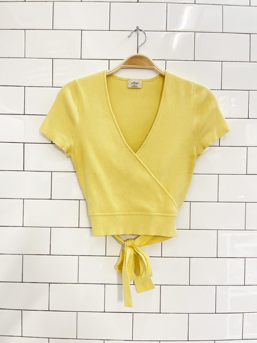 wilfred all tie up wrap sweater tee - good market thrift store