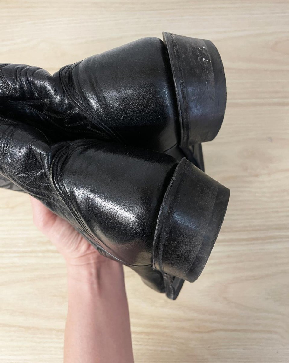 vintage nocona leather cowboy boots | made in USA - good market thrift store