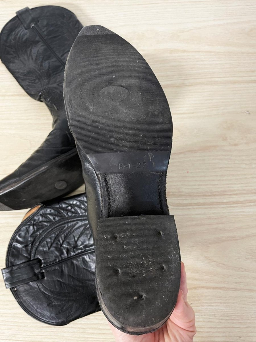 vintage nocona leather cowboy boots | made in USA - good market thrift store