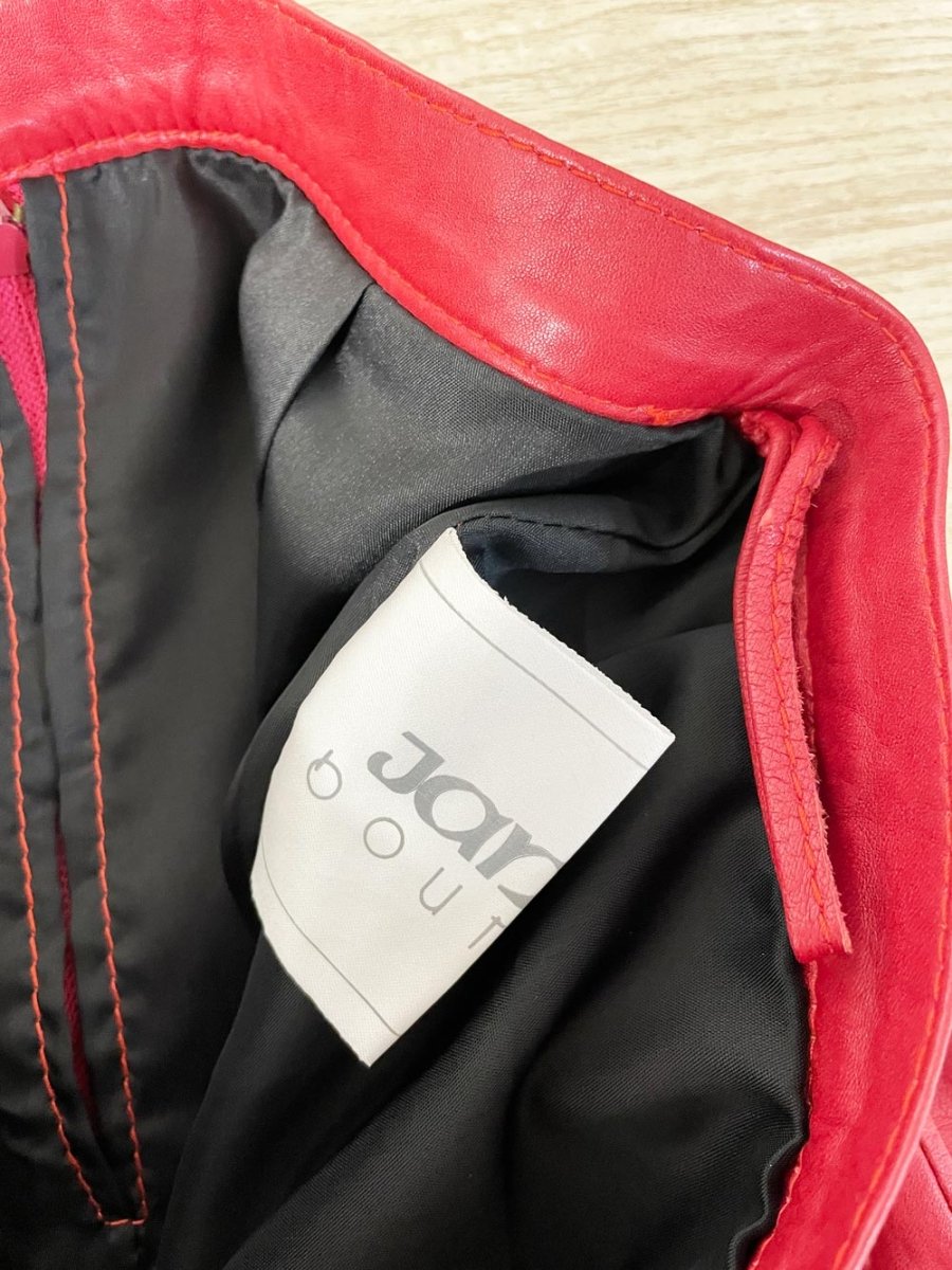 vintage 80s janan boutique butter leather mini skirt - good market thrift store