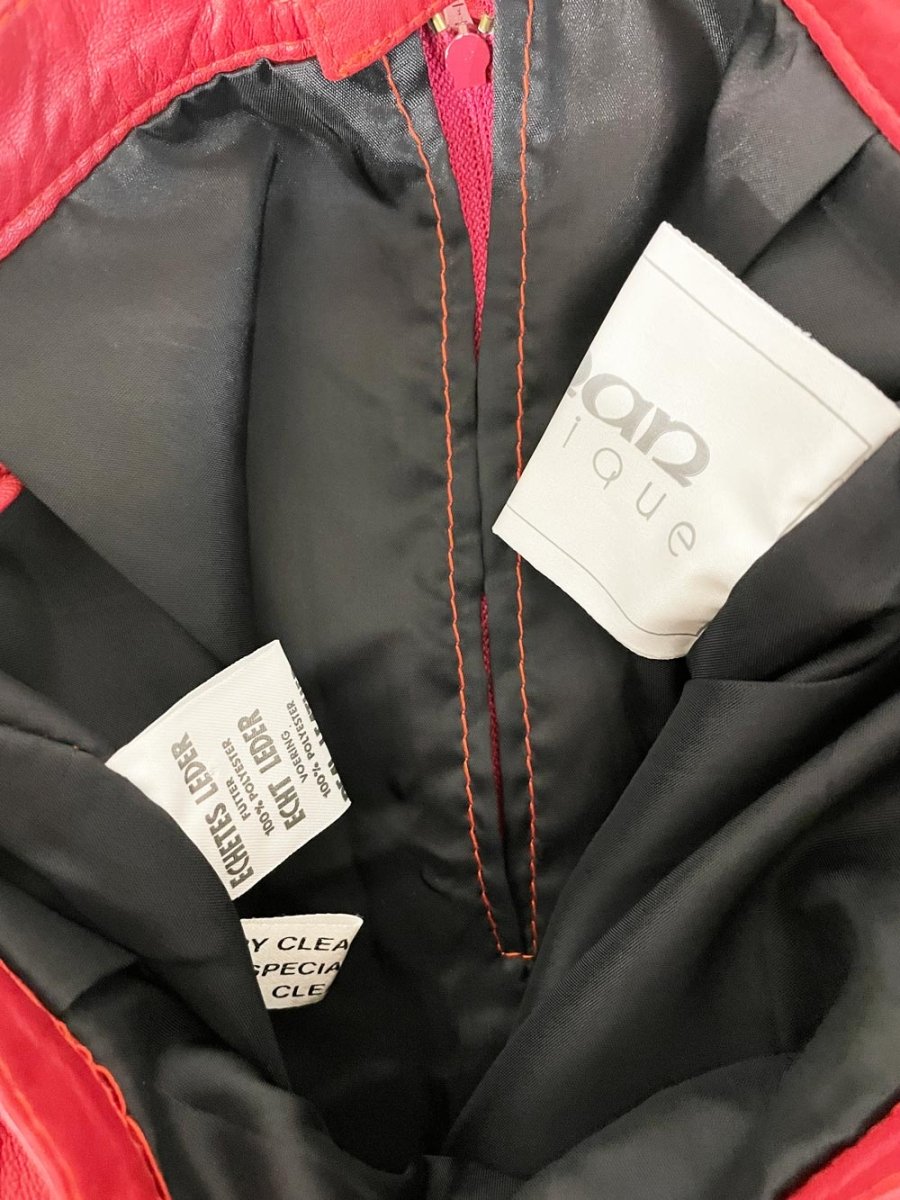 vintage 80s janan boutique butter leather mini skirt - good market thrift store